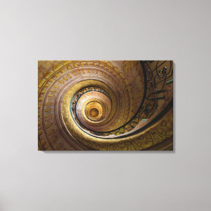 Spiraltreppenmuster Leinwanddruck