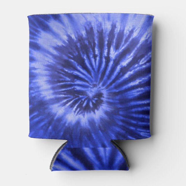 Spiralwirl in Krawatte - blau Dosenkühler (Vorderseite)