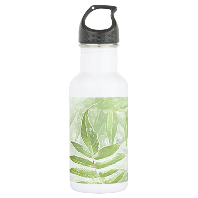 Spirea Blätter - Digitale Kunst Trinkflasche (Vorderseite)