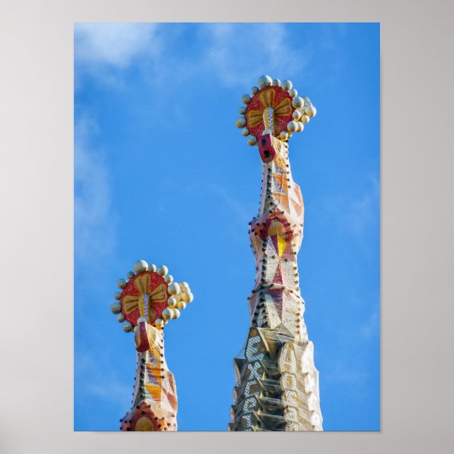 Spires de la Sagrada Familia in Barcelona, Spanien Poster (Vorne)