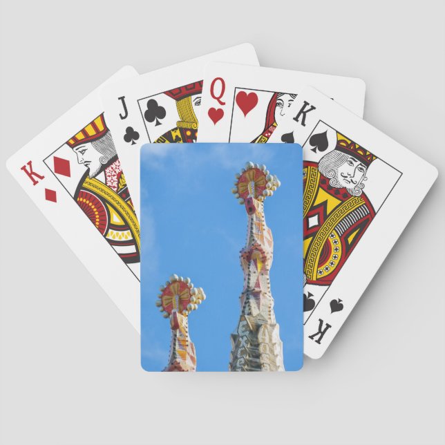 Spires de la Sagrada Familia in Barcelona, Spanien Spielkarten (Rückseite)