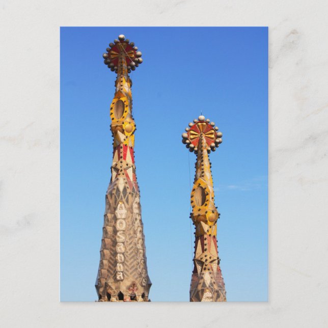 Spires of Sagrada Familia Postkarte (Vorderseite)