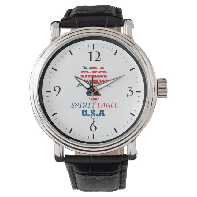 Spirit Adler USA Flagge Armbanduhr (Vorderseite)