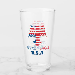Spirit Adler USA Flagge Glas