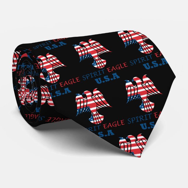 Spirit Adler USA Flagge Krawatte (Gerollt)