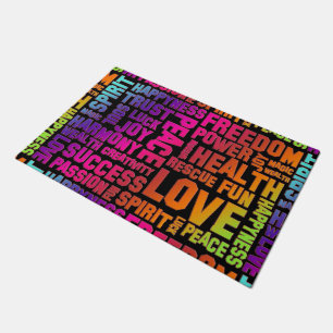 Spirit Affirmations of life farbig + dein Backgr. Fußmatte