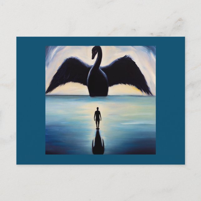 Spirit Animal Black Swan 1 Postkarte (Vorderseite)