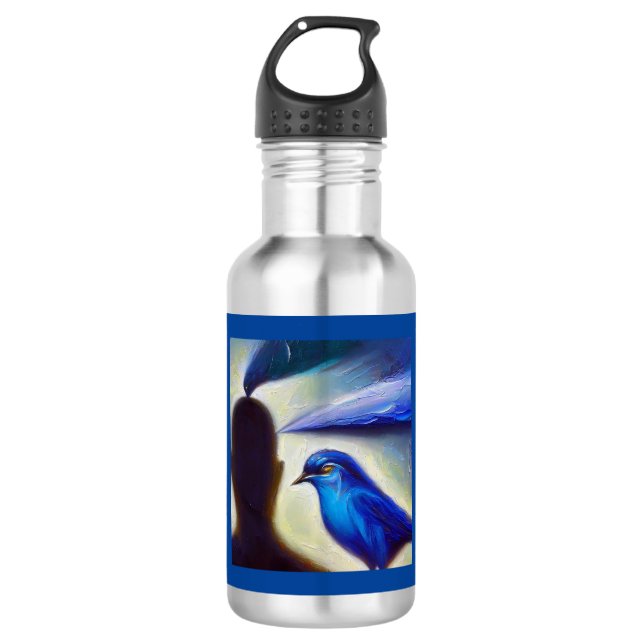 Spirit Animal Bluebird 2 Edelstahlflasche (Vorderseite)