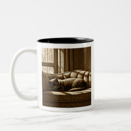 Spirit Animal Cat Zweifarbige Tasse