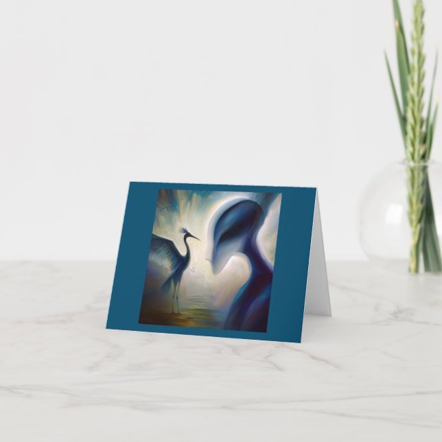 Spirit Animal Heron 1 Karte (Vorderseite)