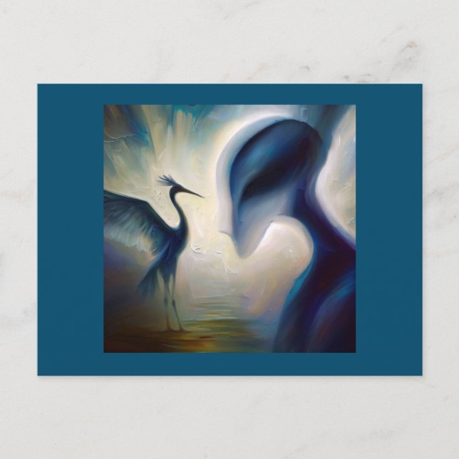 Spirit Animal Heron 1 Postkarte (Vorderseite)