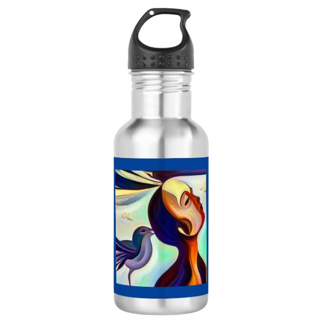 Spirit Animal Hummingbird 2 Edelstahlflasche (Vorderseite)