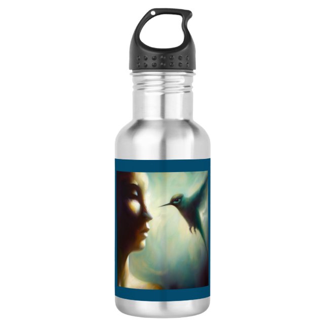 Spirit Animal Hummingbird 4 Edelstahlflasche (Vorderseite)