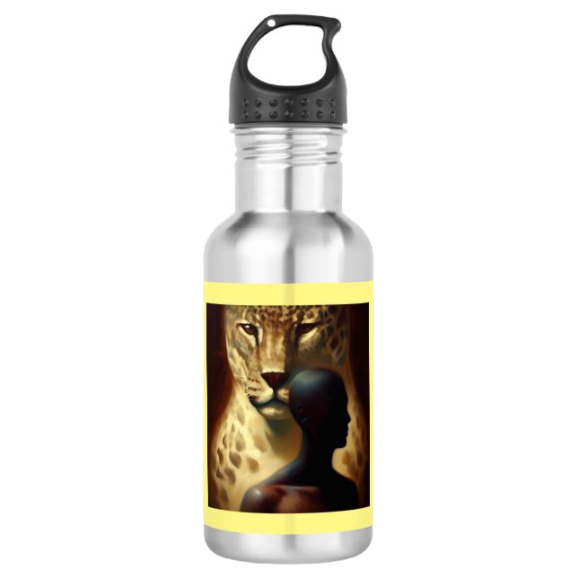 Spirit Animal Jaguar 1 Edelstahlflasche (Vorderseite)