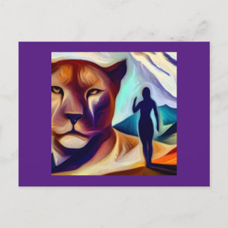Spirit Animal Mountain Lion (1) Postkarte