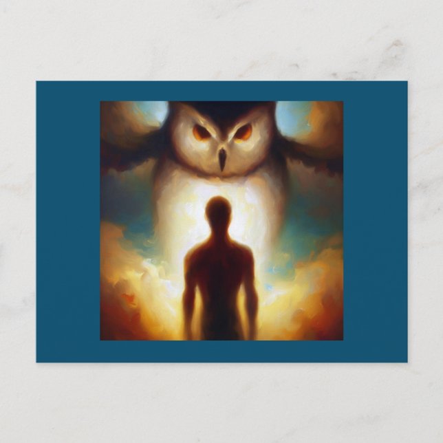 Spirit Animal Owl 1 Postkarte (Vorderseite)