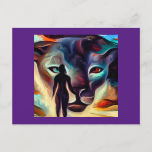 Spirit Animal Panther 3 Postkarte