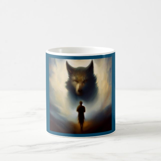 Spirit Animal Wolf 2 Kaffeetasse (Mittel)