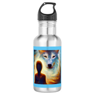 Spirit Animal Wolf 3 Edelstahlflasche