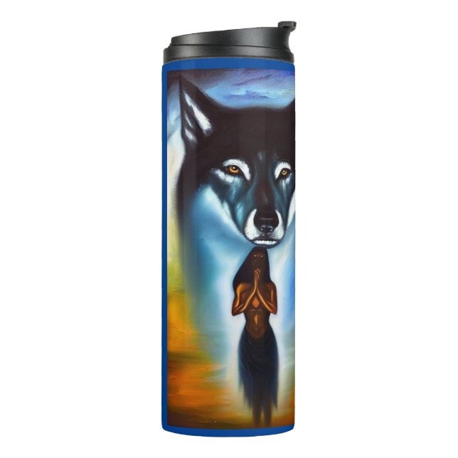 Spirit Animal Wolf 4 Thermosbecher (Nach links gedreht)