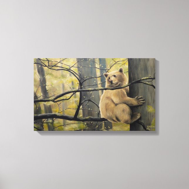 Spirit Bear Canvas druckt Kermode Bärenmalerei Leinwanddruck (Vorderseite)