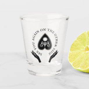 Spirit Board Black & White Halloween Gefallen Schnapsglas