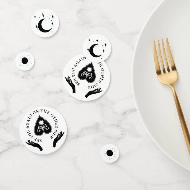 Spirit Board Celestial Black & White Halloween Konfetti (Gruppe)