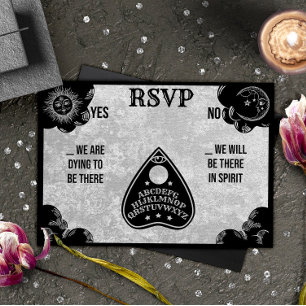 Spirit Board Gothic, Herbst- & Halloween-Hochzeit  Mitteilungskarte
