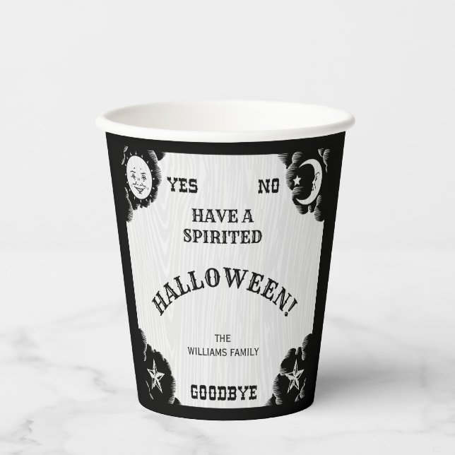 Spirit Board Halloween Pappbecher (Vorderseite)
