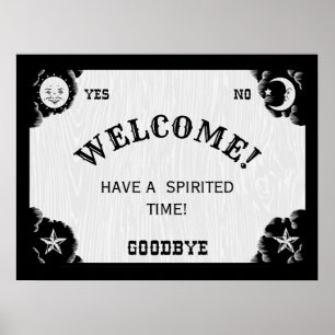 Spirit Board Halloween Willkommensplakat Poster