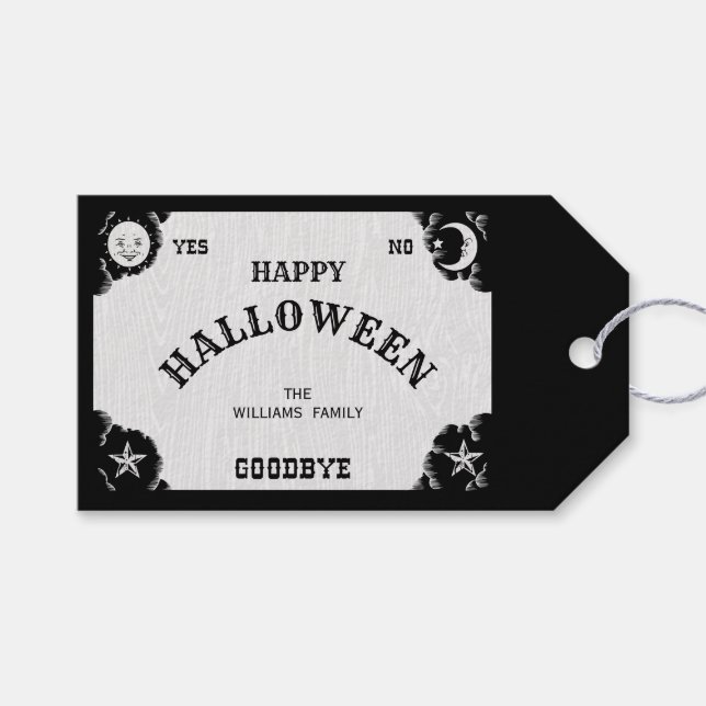 Spirit Board Happy Halloween-Geschenkmarke Geschenkanhänger (Vorderseite (Horizontal))