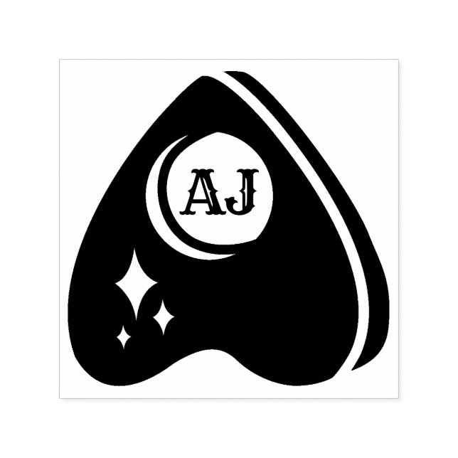 Spirit Board Planchette mit Initialen Permastempel (Design)