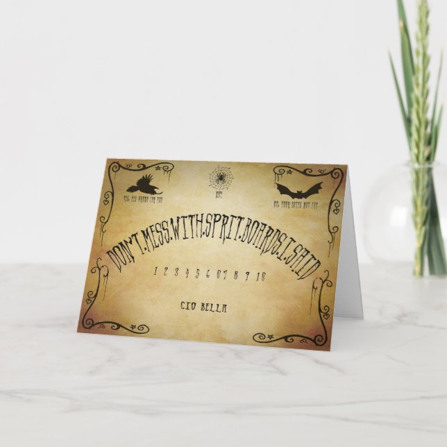 Spirit-Board-Spaß Karte (Vorderseite)