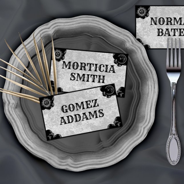 Spirit Board Vintag, Gothic Folded Platzkarte (Gothic Ouija Board Wedding Reception Place cards)