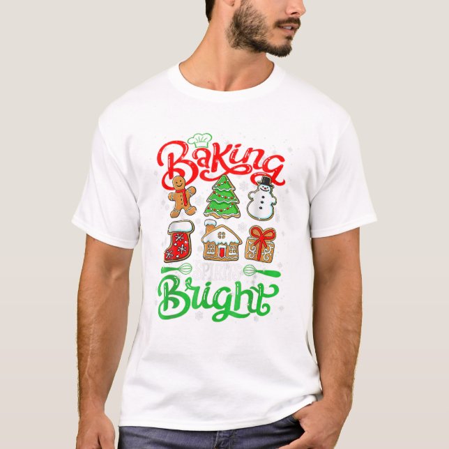 Spirit Bright Donut Christmas T-Shirt (Vorderseite)
