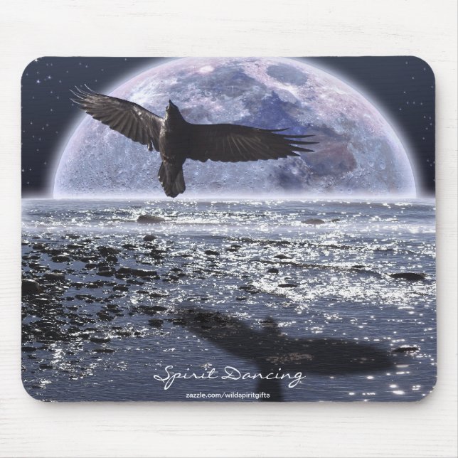 SPIRIT DANCING ~ Raven Fantasy Art Mousepad (Vorne)