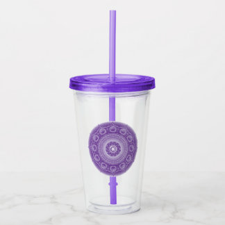 Spirit Dodecahedron Lila Mandala Tumbler Acryltrinkbecher