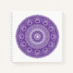 Spirit Dodecahedron Mandala Square Notebook Notizbuch