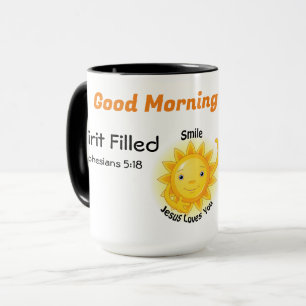 Spirit fillerte Guten Morgen Sonnenaufgang Tasse