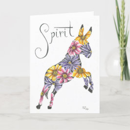 Spirit Floral Jumping Mule von Sherry Jarvis Dankeskarte