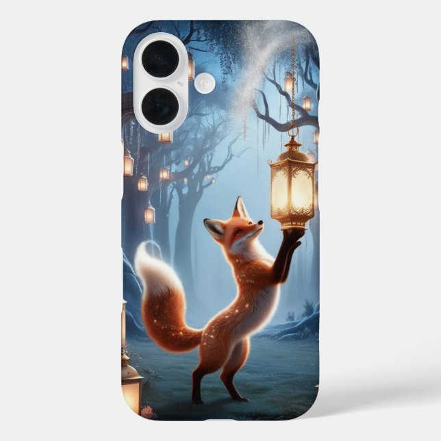 Spirit Fox Phone Case - Fantasy Lantern Forest Art (Rückseite)