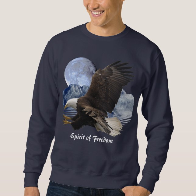 SPIRIT FREEDOM Bald Eagle Wildlife Apparel Sweatshirt (Vorderseite)