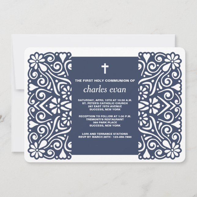 Spirit Gagnant Bleu Invitation religieuse (Devant)