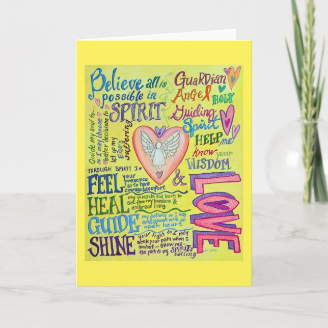Spirit Gebet Inspirational Angel Grußkarten Karte (Vorderseite)