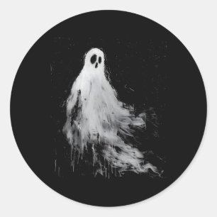 Spirit Ghost Horror Spooky Beängstigend Halloween Runder Aufkleber