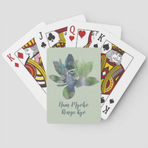 Spirit Green Circle Lotus Blume Nam Myoho Renge Spielkarten
