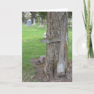"Spirit Hill Tree Cross" Sympathiekarte Karte