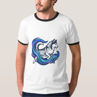 Spirit Husky Electric Blue Aura Graphic T-Shirt