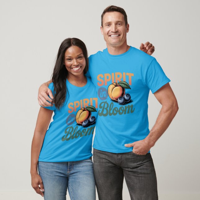 Spirit in Bloom Peach Blueberry Retro Shirt (Unisex)