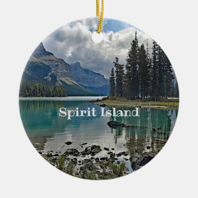 Spirit Island Jasper Nationalpark Ornament (Vorne)
